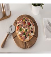 CANNES PIZZA BOARD + CUTTER SET OF 2 PCS