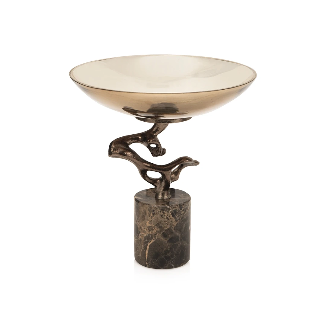 NOARO GLASS SERVING BOWL GOLD