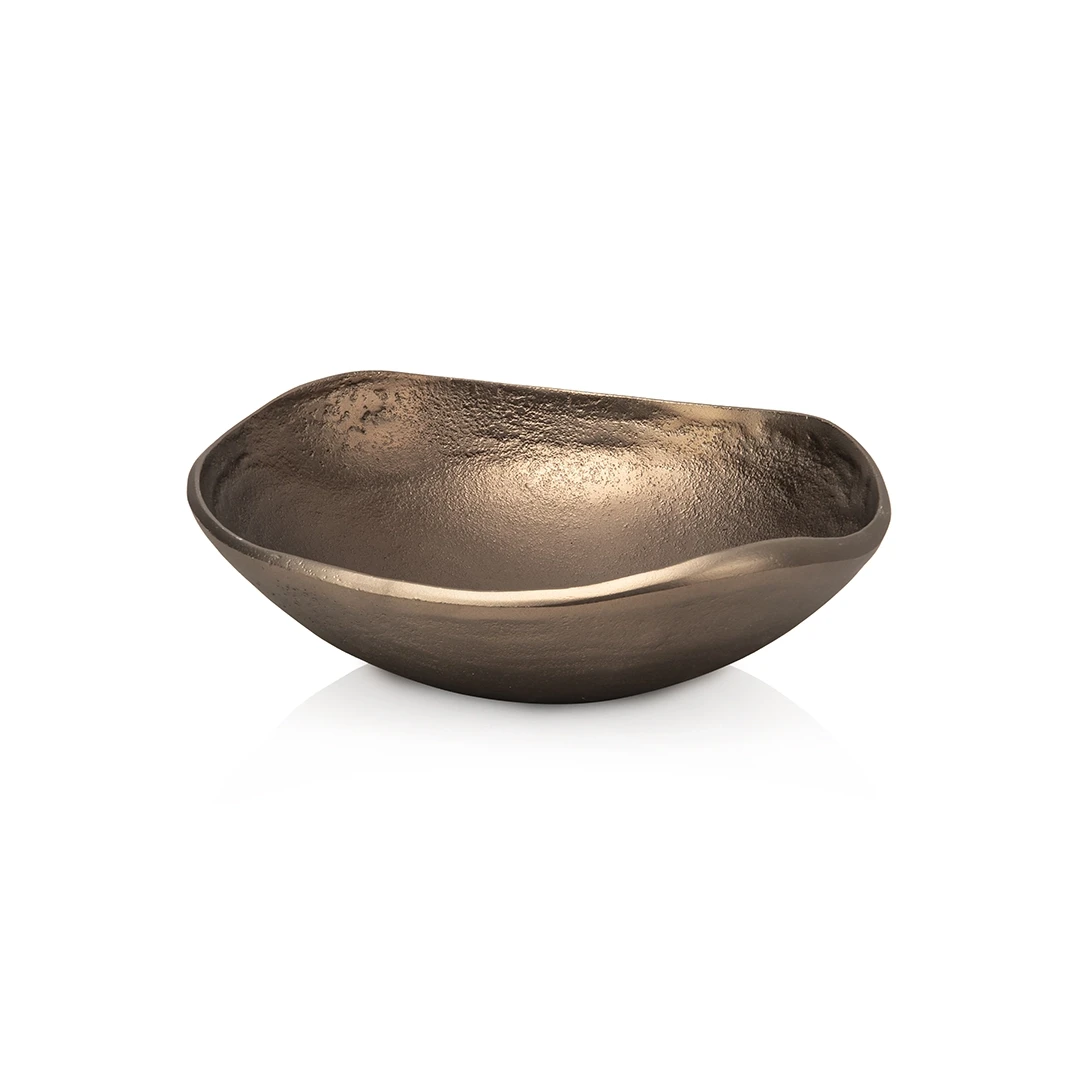 VAOSX METAL SERVING BOWL GOLD