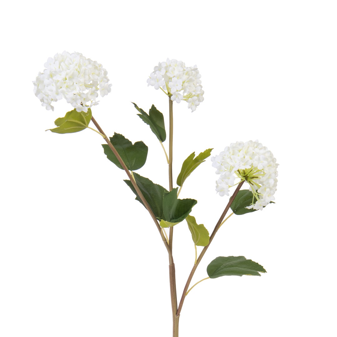 SNOWBALL ARTIFICIAL FLOWER WHT 71CM MADE FROM FABRIC,METAL,PLASTIC
