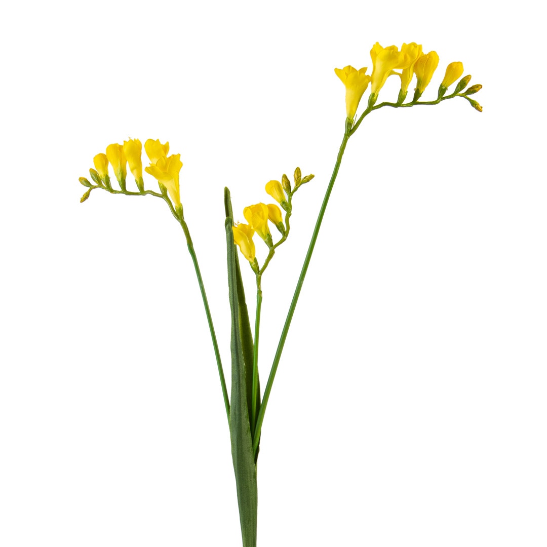 FREESIA ARTIFICIAL FLOWER YLW 83CM MADE FROM FABRIC,METAL,PLASTIC