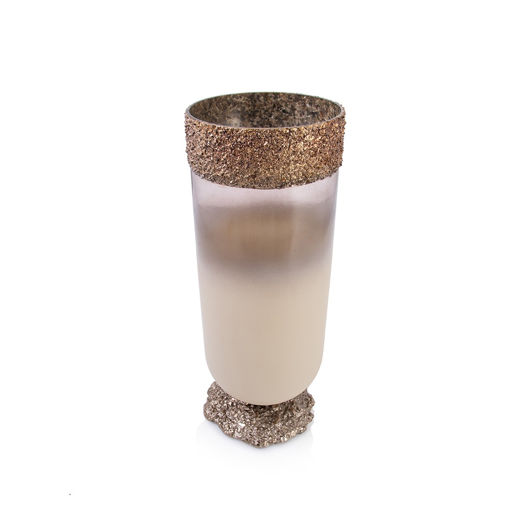 EWUNGA CANDLE HOLDER MEDIUM MADE FROM METAL,GLASS