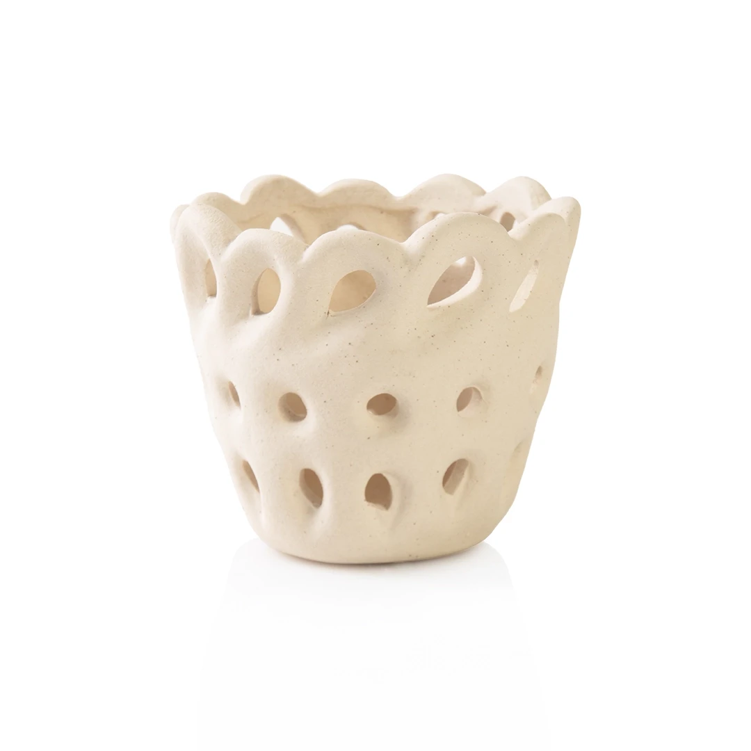 PINANA SWING CANDLE HOLDER SMALL OFF-WHITE
