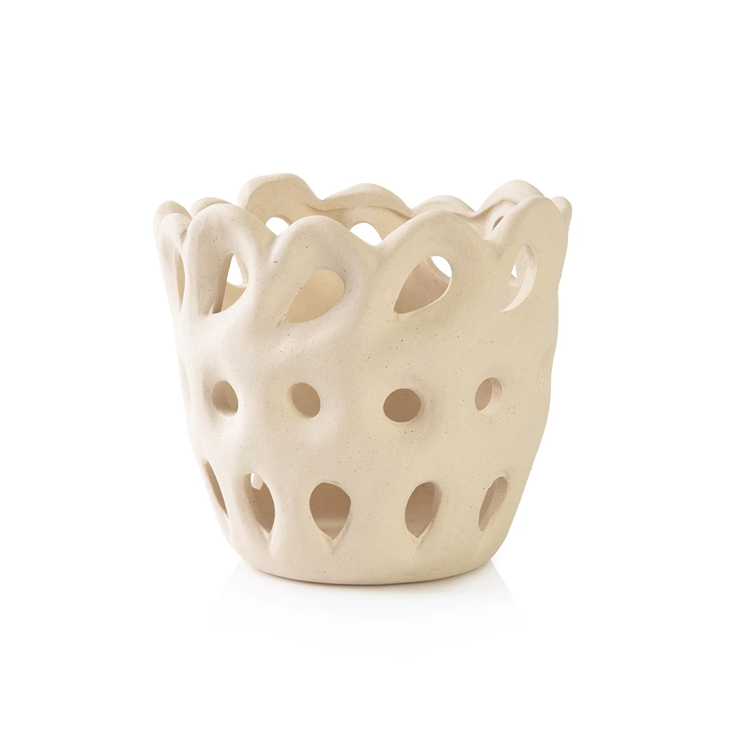 PINANA SWING CANDLE HOLDER LARGE OFF-WHITE