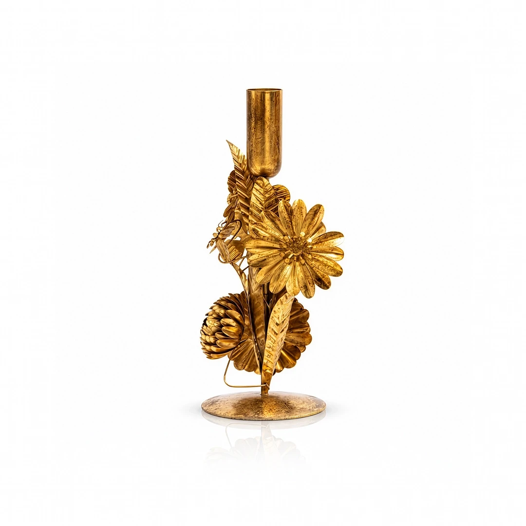 CANDLE HOLDER - GOLD