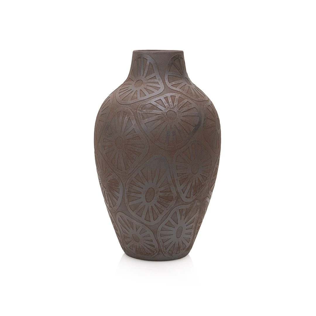 MIZUMA VASE 25*25*40CM BROWN