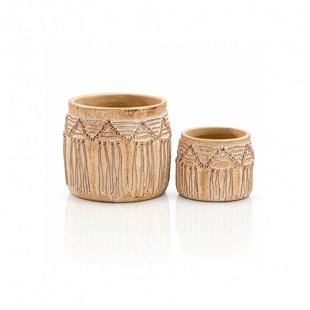 PLANTER SET 2 PCS - GREY