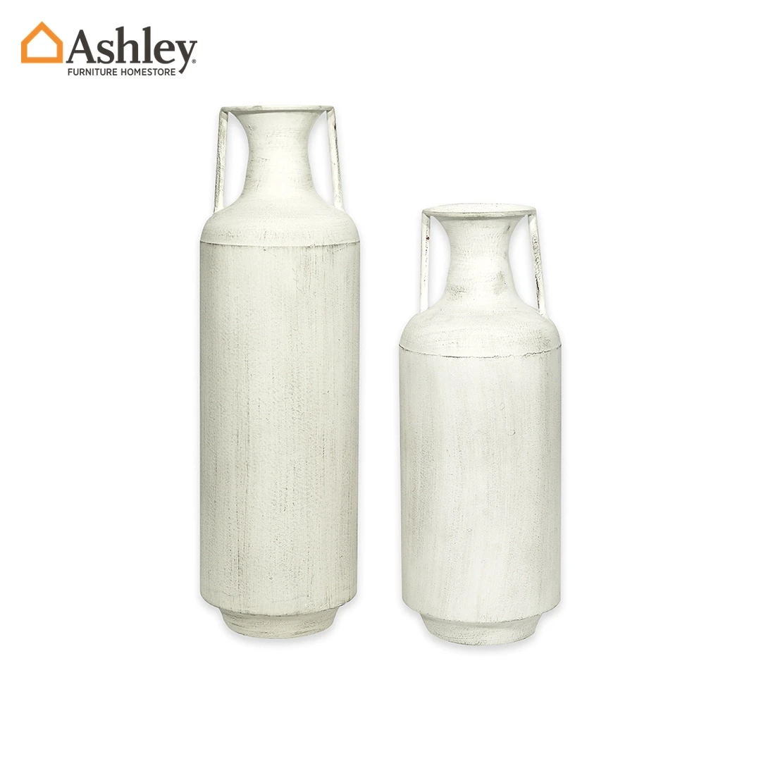 VASE SET 2 PCS - ANTIQUE WHITE