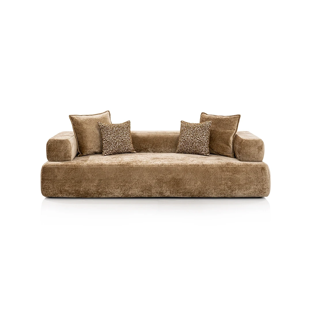 SYNAROSYS POLYESTER SOFA 3 SEATER BROWN