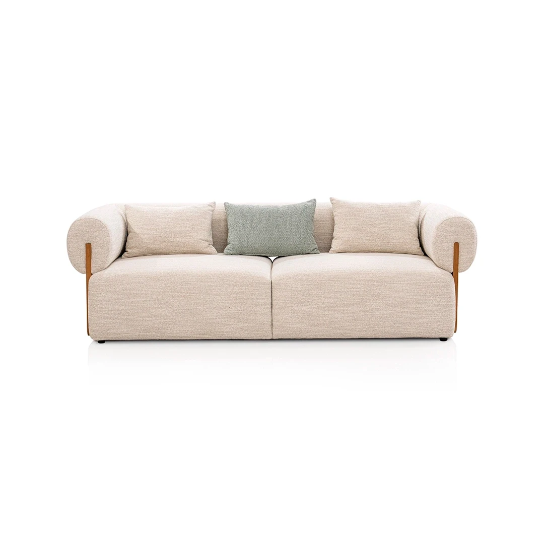 KANJARI LINEN SOFA 3 SEATER OFF WHITE