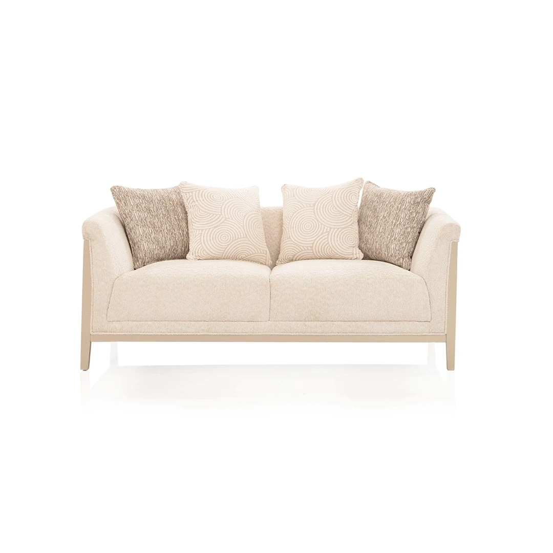 BARANI POLYESTER SOFA 2 SEATER BEIGE