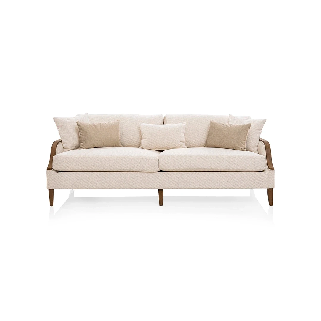 LACURA LINEN SOFA 3 SEATER BEIGE
