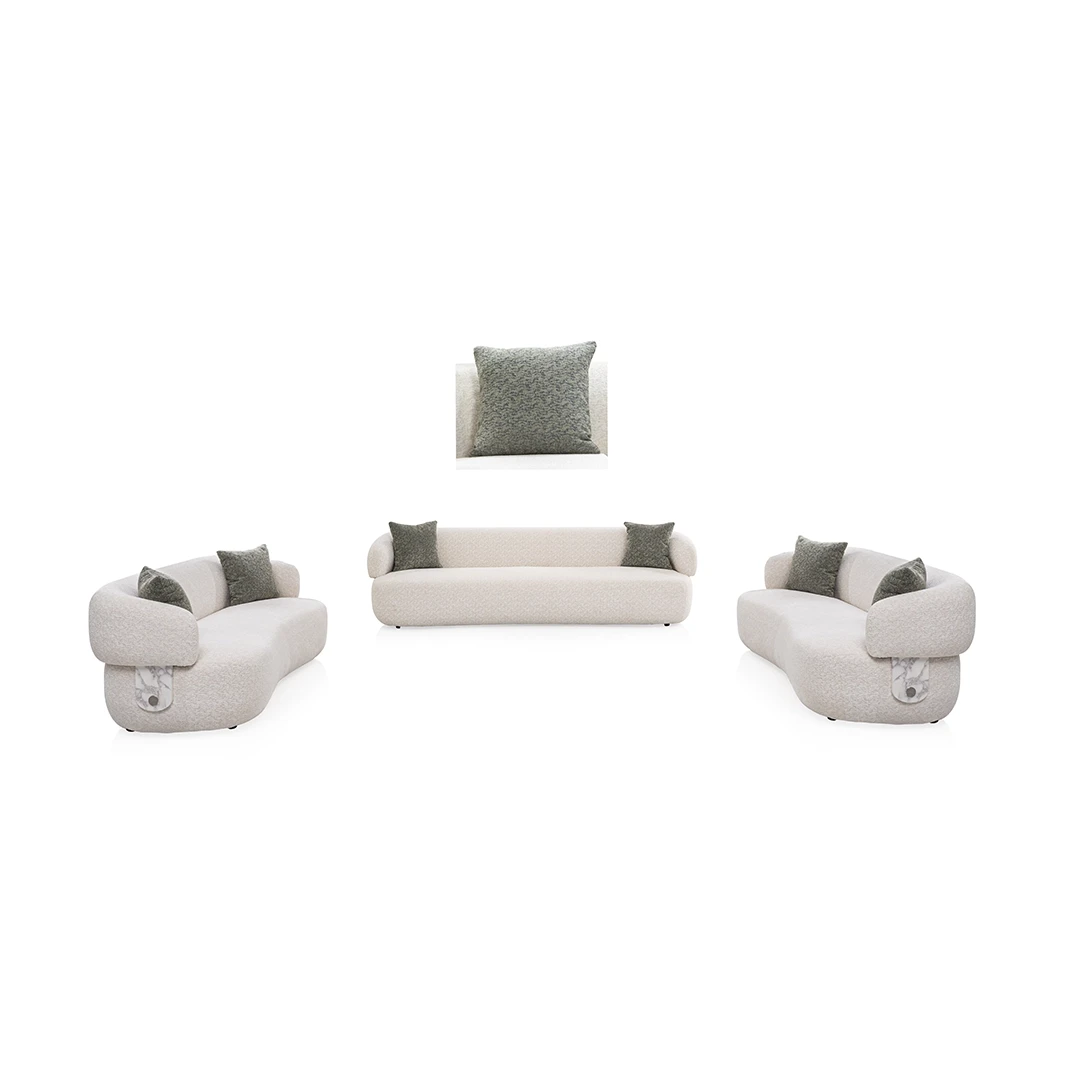 JORVEX SOFA SET 3 PCS - BEIGE