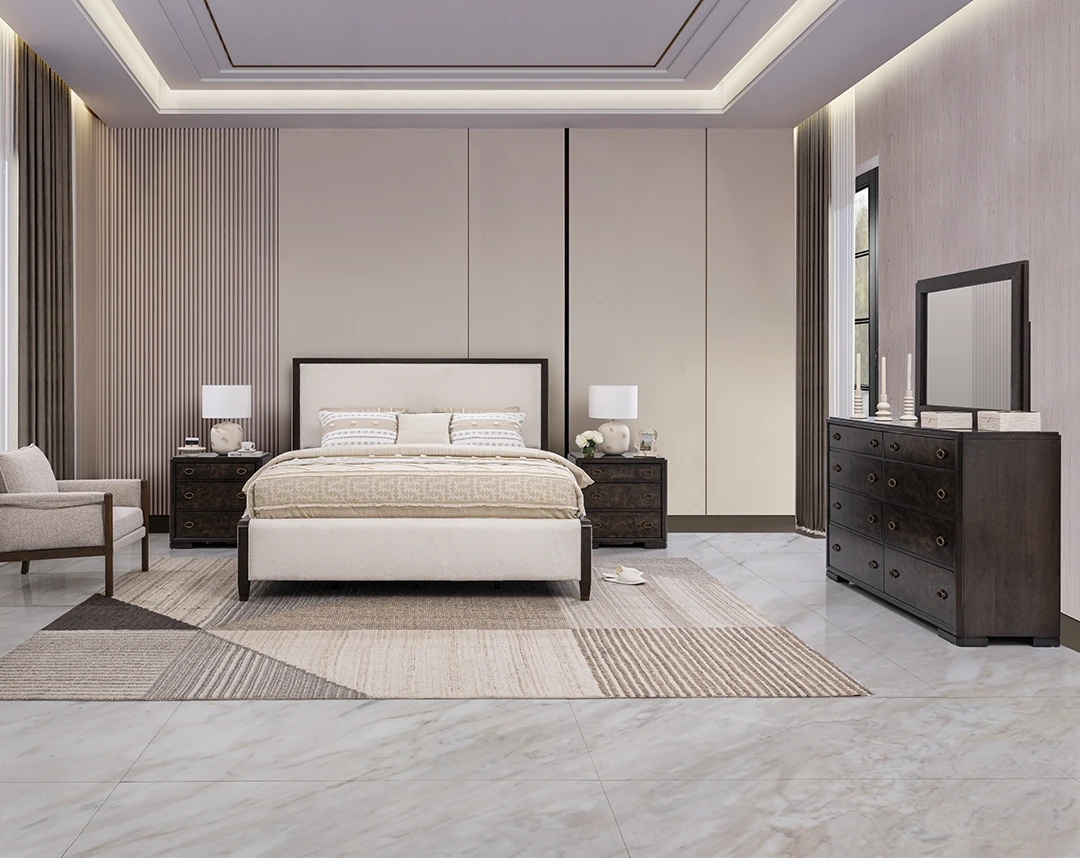 LEMEO BEDROOM SET KING SIZE ( 193*203) MADE FROM WOOD,ENGINEERED WOOD