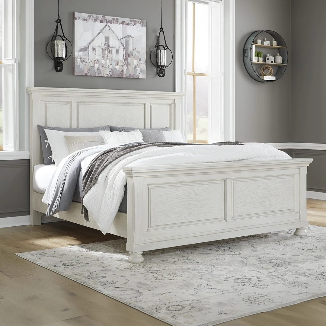 ROBBINSDALE BED QUEEN SIZE (160*200CM) - ANTIQUE WHITE