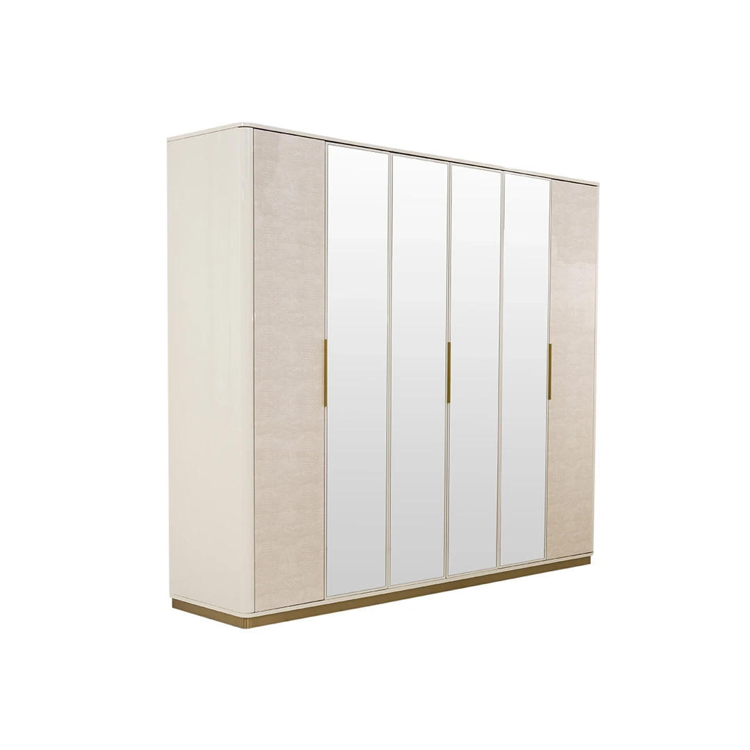 CAJO WARDROBE 6 DOOR WHITE