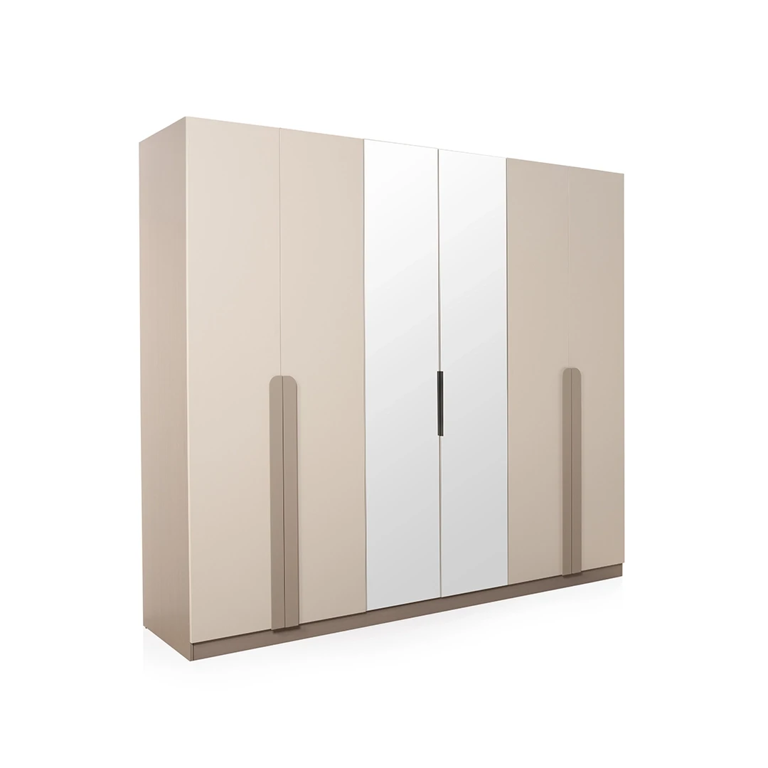 SYNIS WARDROBE 6 DOOR GREY