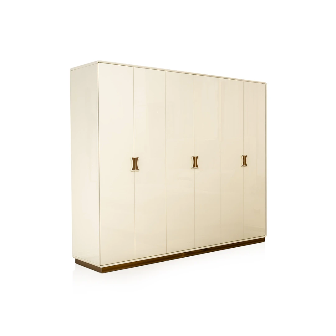 OMORA WARDROBE 6 DOOR WHITE
