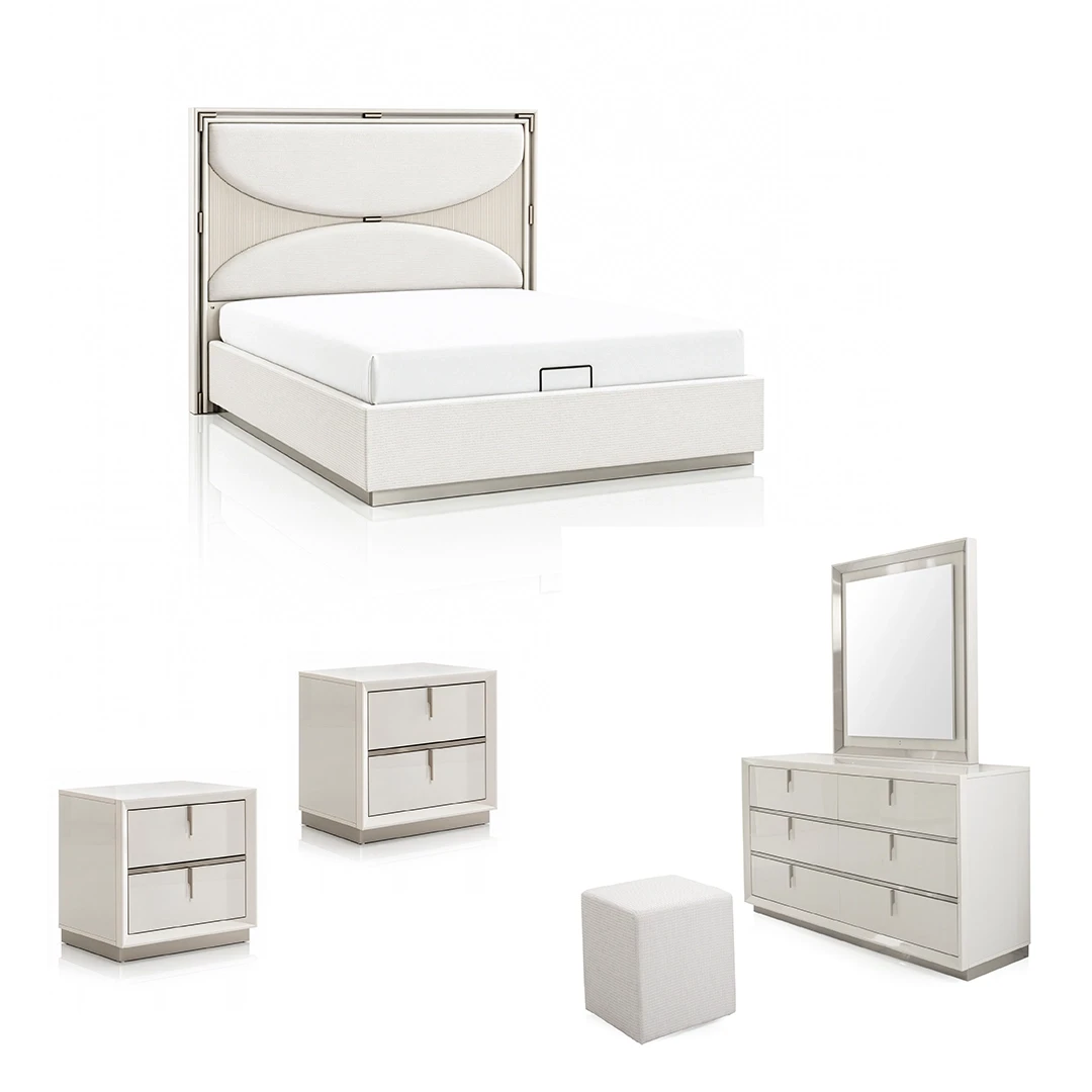 PALANO BEDROOM SET KING SIZE (180*200 CM) - LIGHT GREY