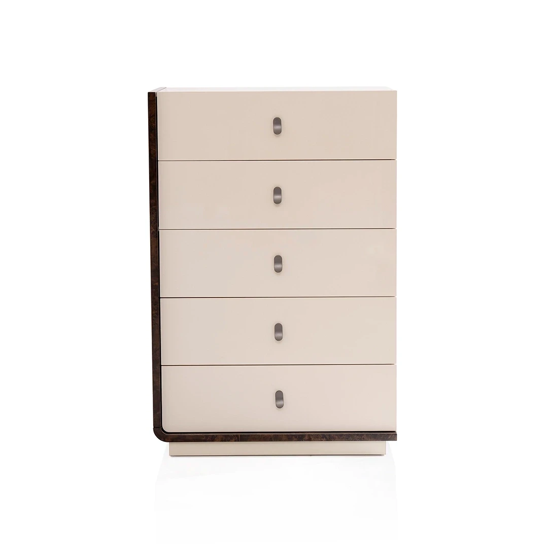 MOVENZA WOODEN CHEST OF DRAWER CREAM