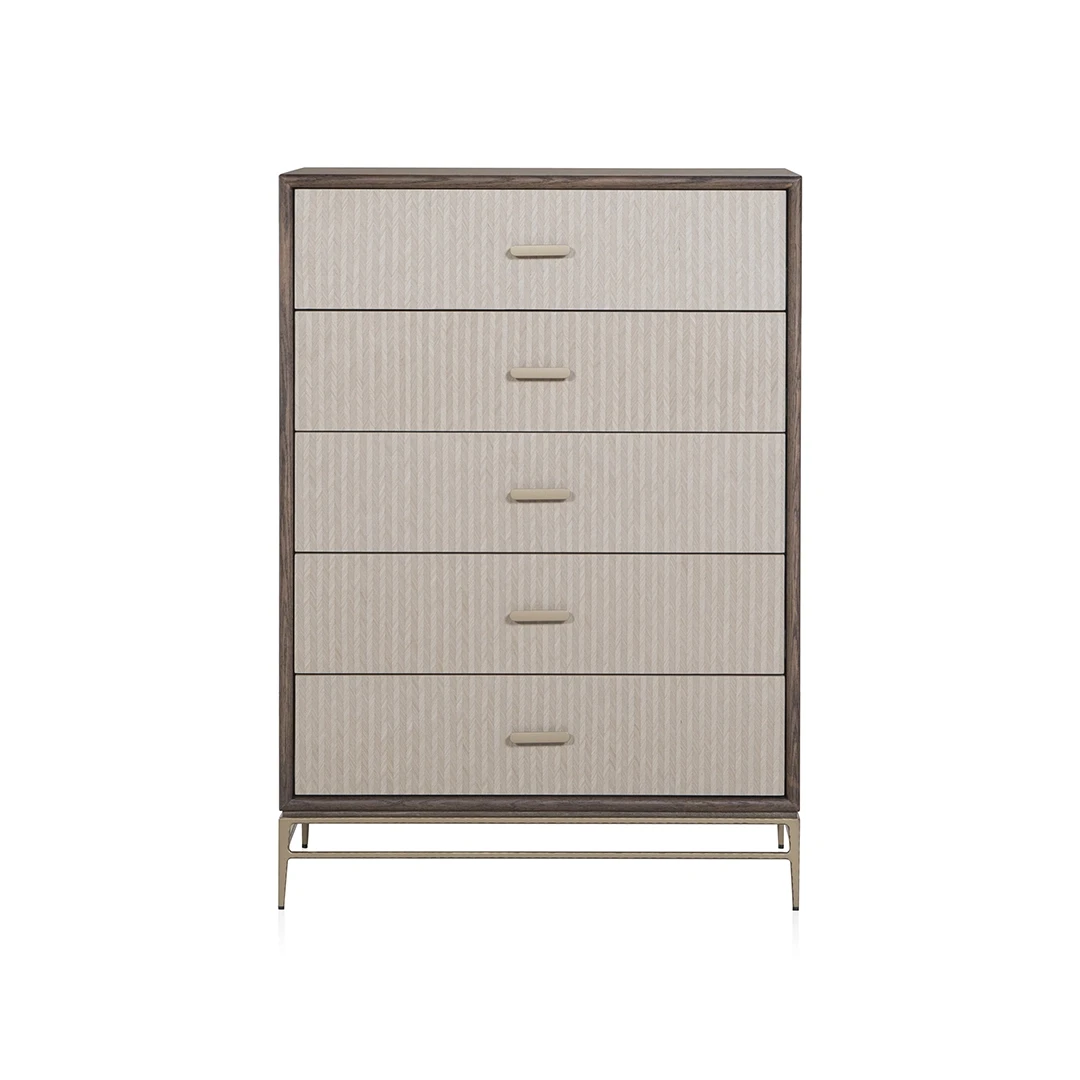 AIKLADN CHEST OF DRAWER W82 * D42 * H115 CM BEIGE