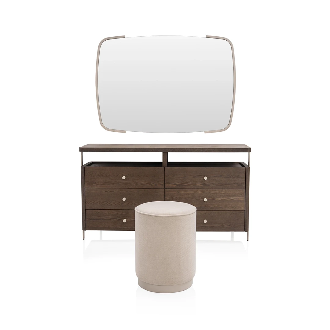 ODANT DRESSER + MIRROR BROWN W160 * D47 * H90 CM