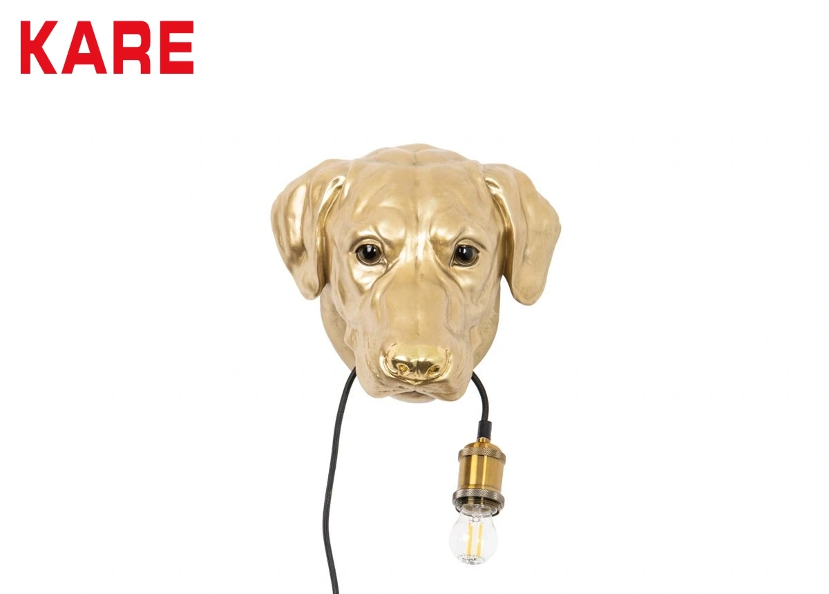 PUPPY WALL LAMP MADE FROM POLYRESIN