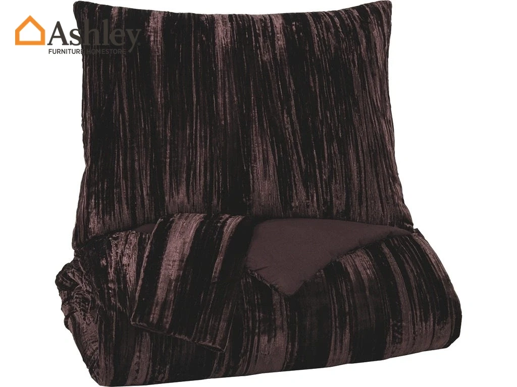 طقم مفرش سرير ملكى 3 قطع وانيتي لون أسود