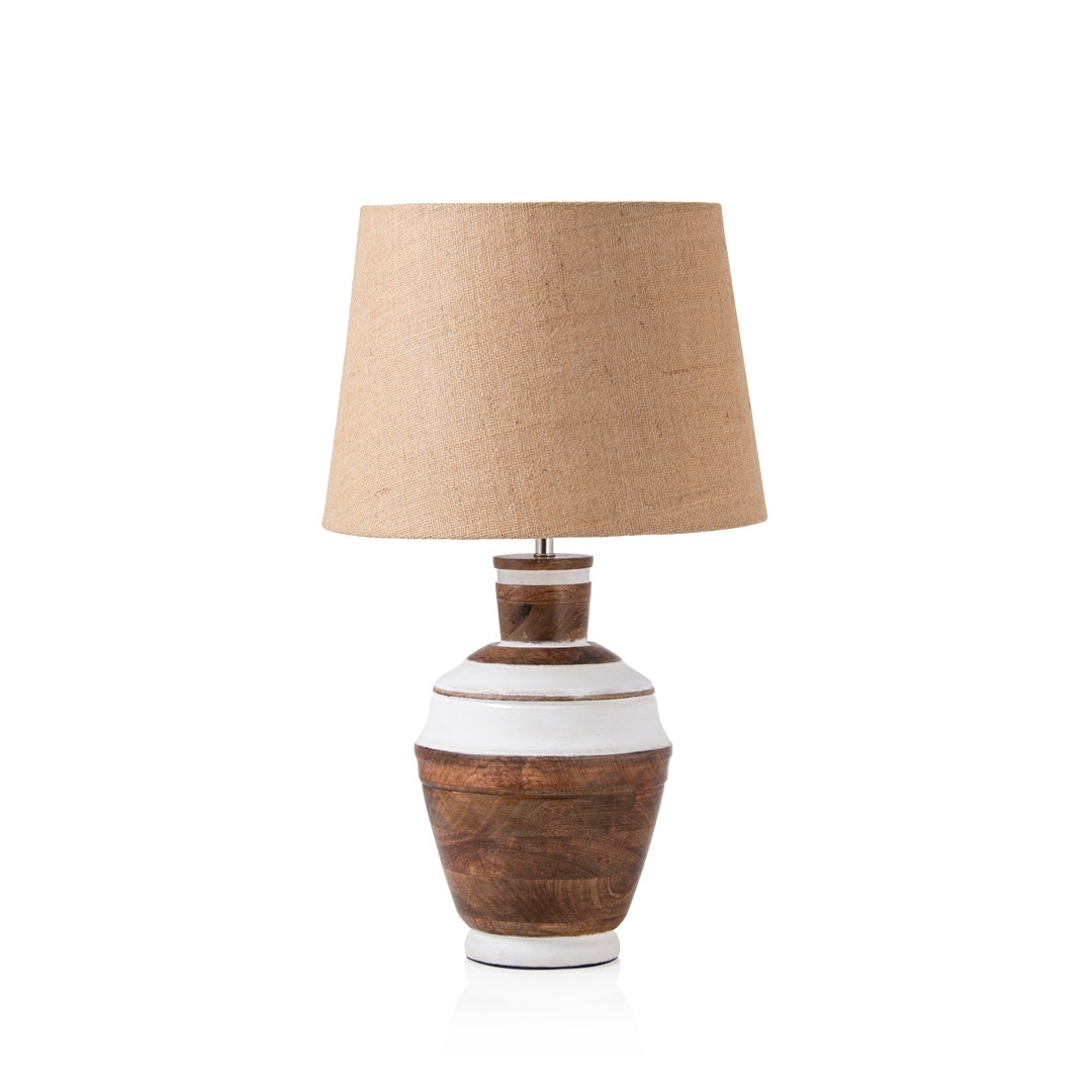 BELANA TABLE LAMP MADE FROM WOOD,FABRIC