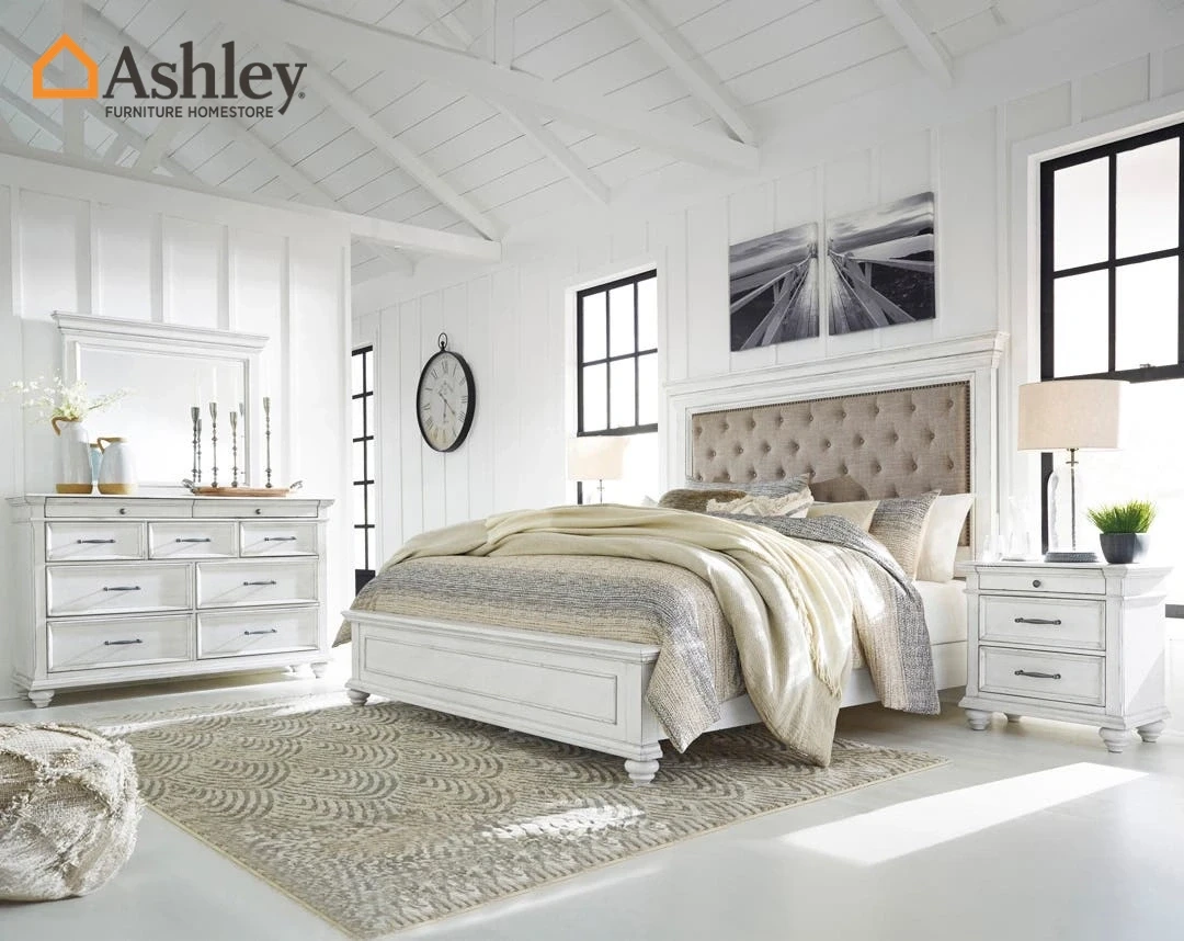 KANWYN BEDROOM SET KING SIZE (193*203 CM) MADE FROM ENGINEERED WOOD