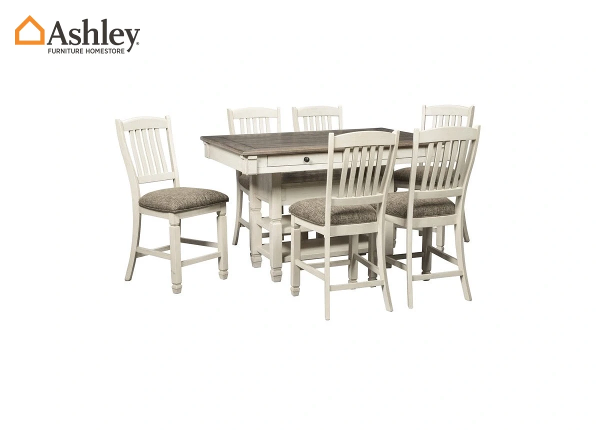 BOLANBURG HIGH DINING TABLE SET 6 CHAIRS MADE FROM ENGINEERED WOOD