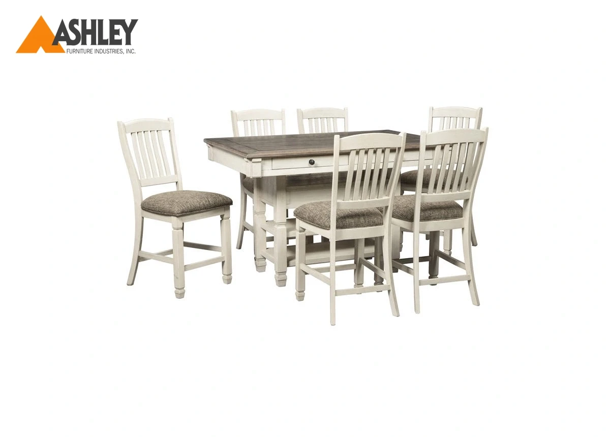 BOLANBURG HIGH DINING TABLE SET 6 CHAIRS MADE FROM ENGINEERED WOOD