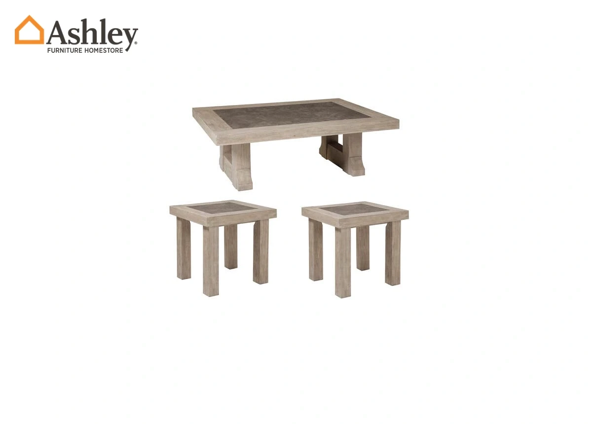 HENNINGTON COFFEE TABLE SET 3 PCS MADE FROM WOOD,ENGINEERED WOOD