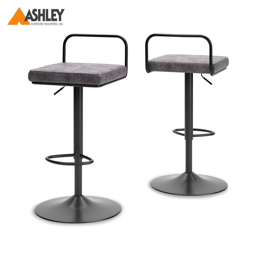 كرسي دوار مرتفع رمادي سترومفورد بتصميم معاصر – ميداس