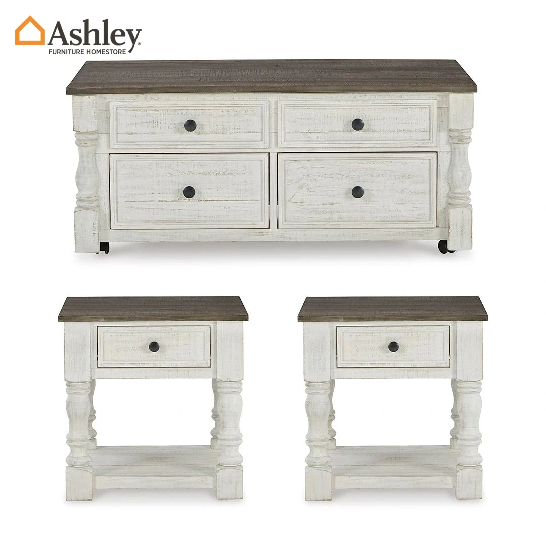 HAVALANCE COFFEE TABLE SET 3 PCS MADE FROM WOOD,ENGINEERED WOOD