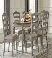 LODENBAY DINING TABLE SET 6 CHAIRS
