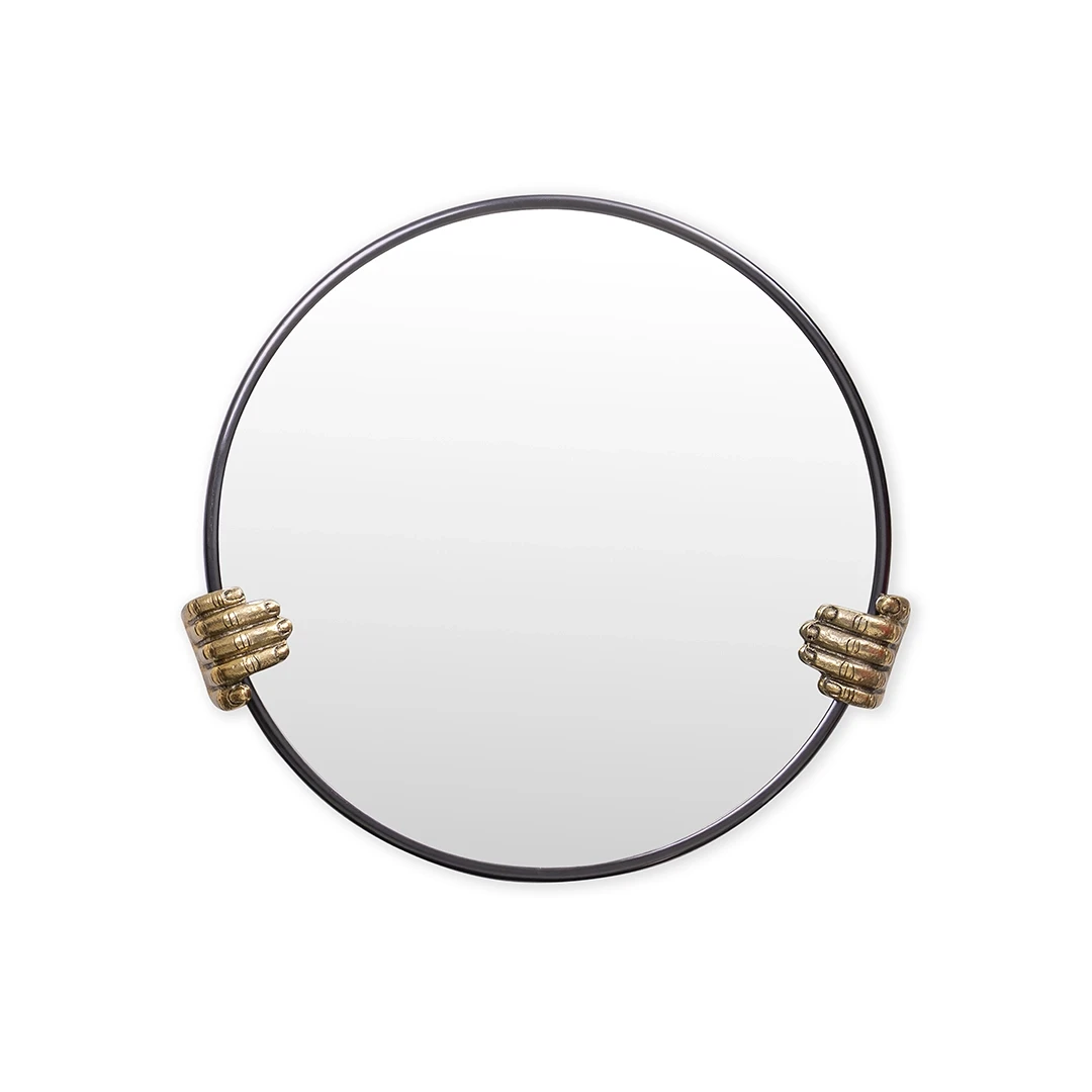 ROUND WALL MIRROR - BLACK