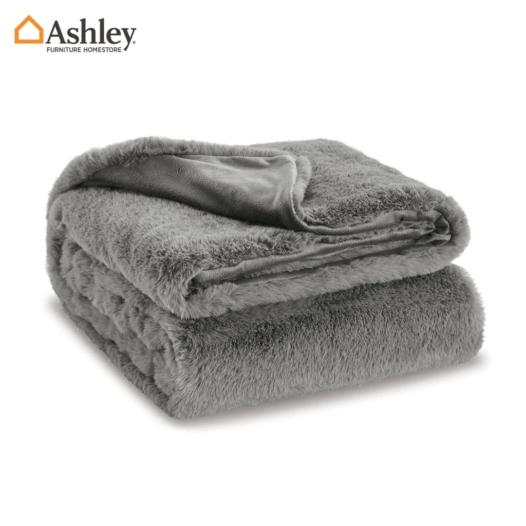 GARILAND GREY THROW MADE FROM FABRIC