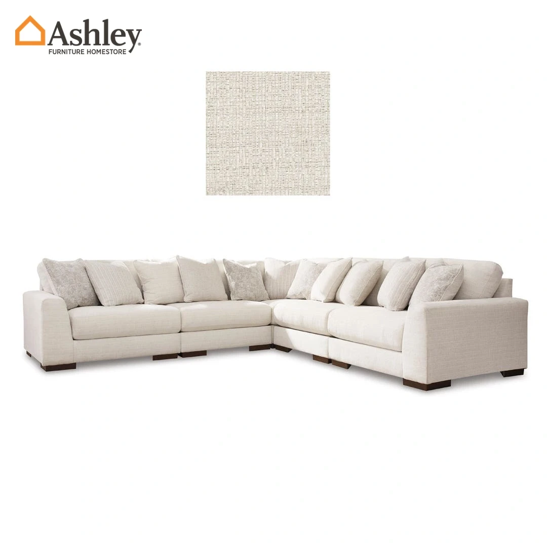 أريكة زاوية لينديبورو تصميم انتقالي مع تنجيد شينيل فاخر ووسائد قابلة للعكس