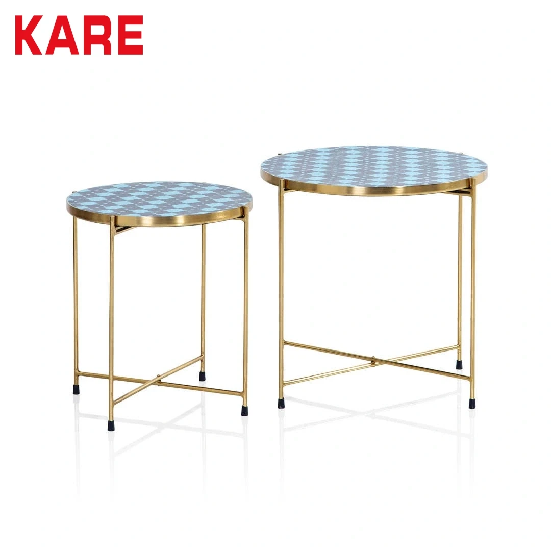 KAALA END TABLE SET OF 2 PCS MADE FROM METAL,POLYRESIN