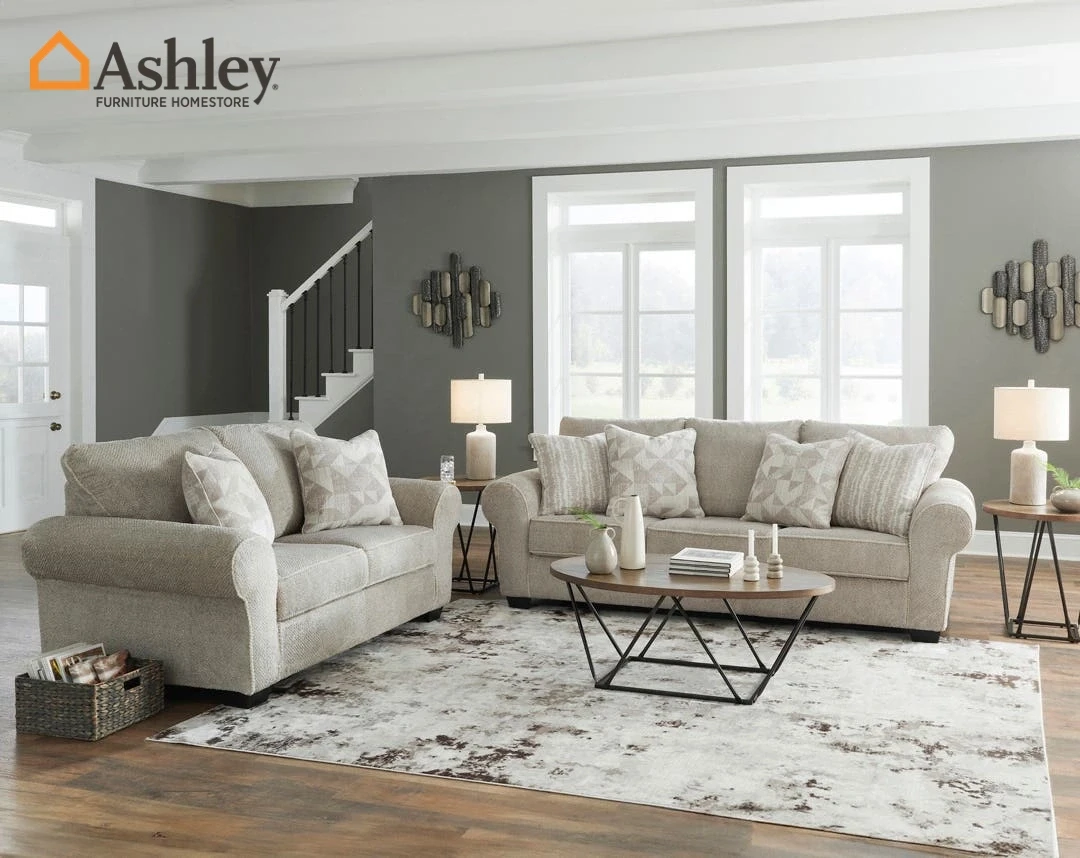 DISCOTA SOFA SET GREY 3 PCS MADE FROM FABRIC,FABRIC