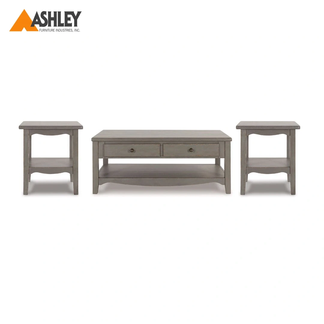 CHARINA COFFEE TABLE SET OF 3 PCS GREY