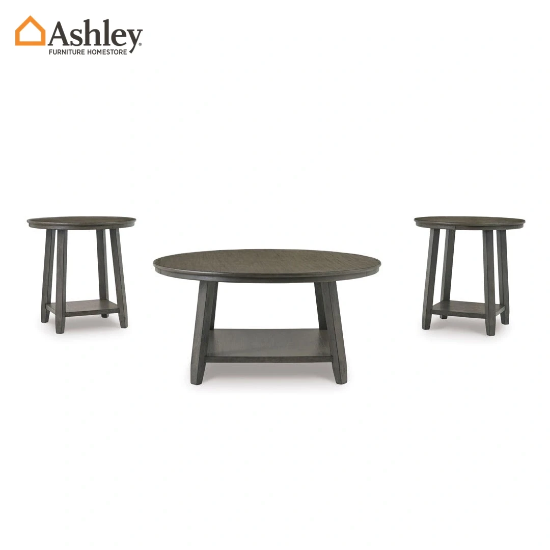 CAITBROOK COFFEE TABLE SET OF 3 PCS MADE FROM WOOD,ENGINEERED WOOD