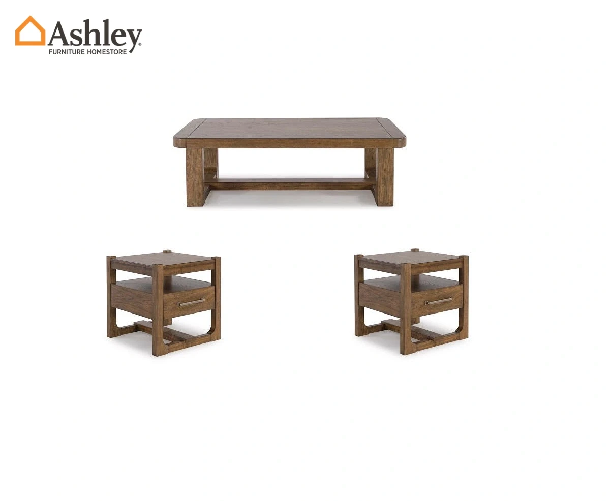 CABALYNN COFFEE TABLE SET 3 PCS MADE FROM ENGINEERED WOOD