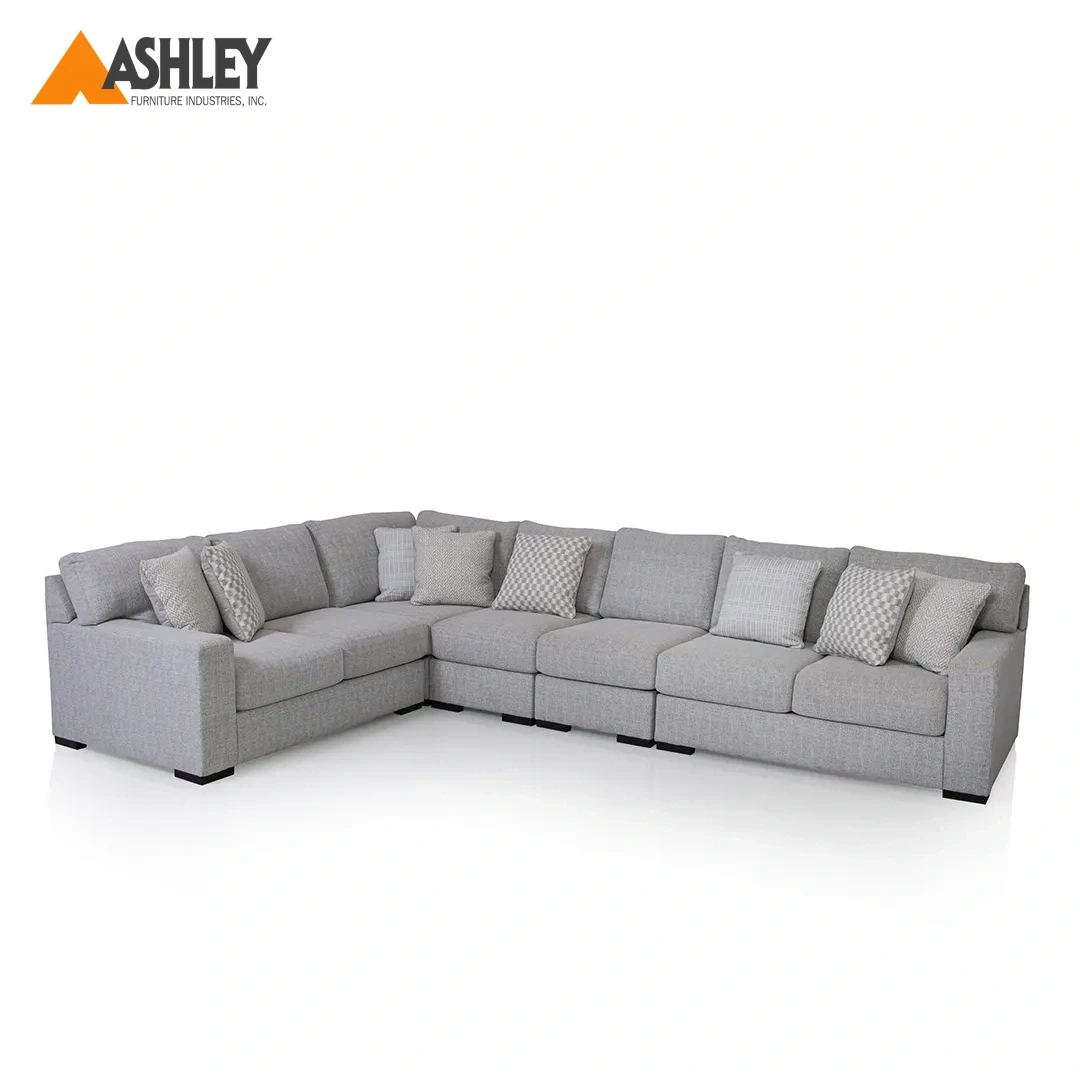 طقم كنبة زاوية 5 قطع لارس لون رمادي