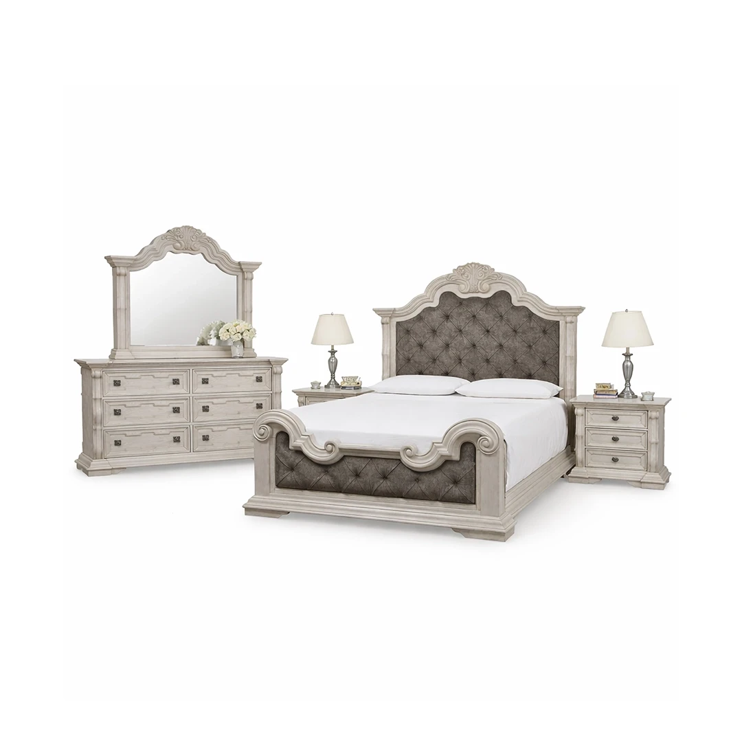 ANDONHALL BEDROOM SET KING SIZE WITHOUT WARDROBE (193*203CM) BEIGE