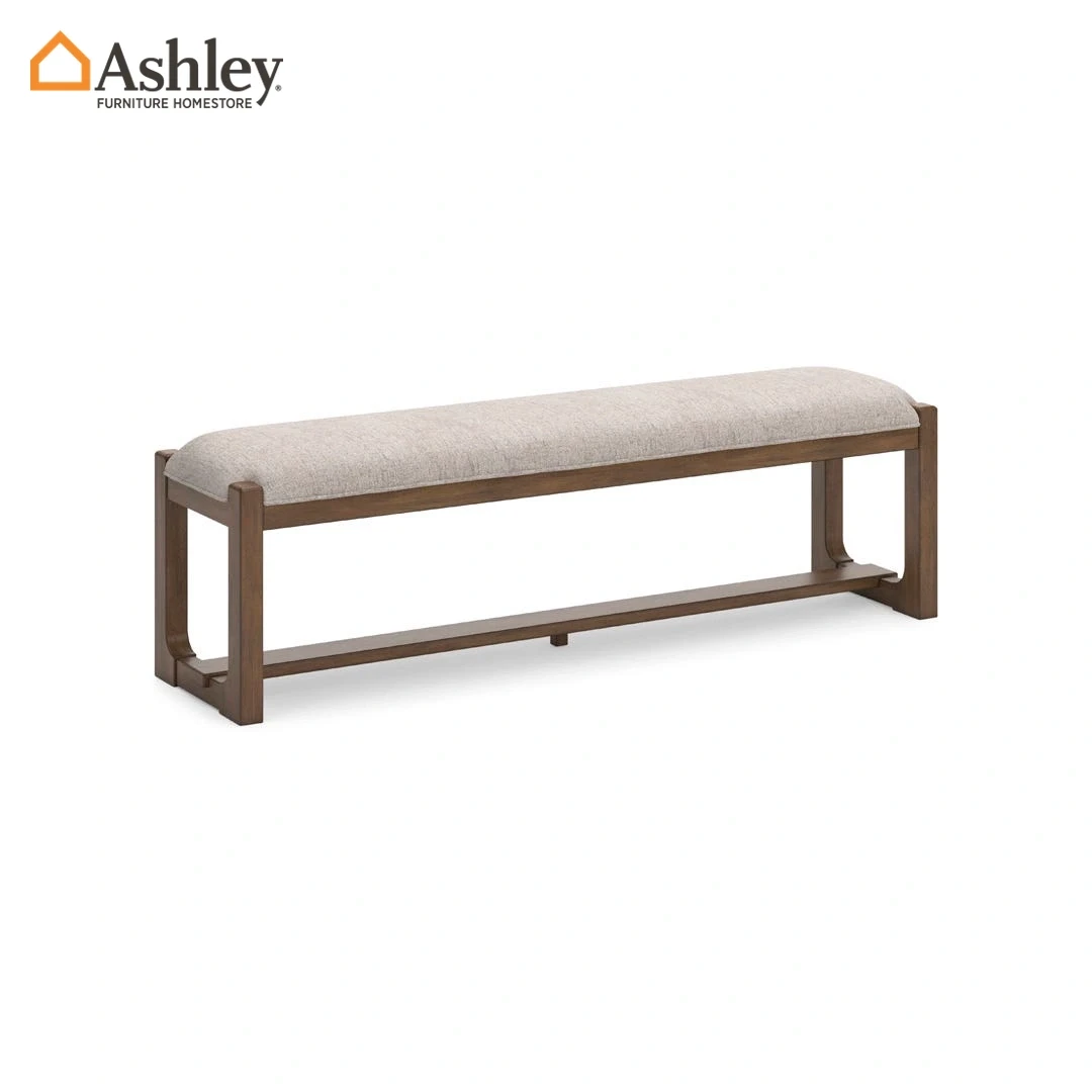 بنش كابالين بني فاتح بتصميم انتقالي أنيق لغرفة المعيشة