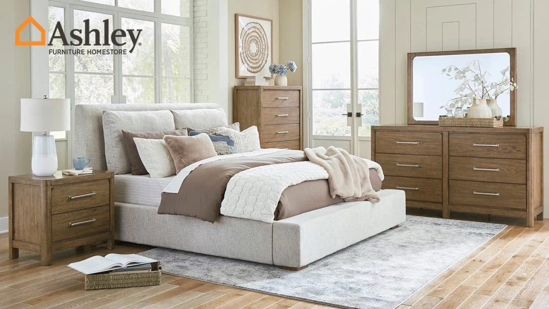 CABALYNN BEDROOM SET WITH CHEST KING SIZE (193*203 CM) MADE FROM ENGINEERED WOOD
