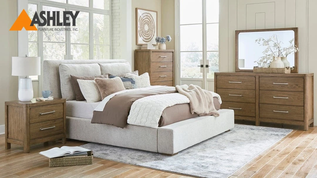 CABALYNN BEDROOM SET WITH CHEST KING SIZE (193*203 CM) MADE FROM ENGINEERED WOOD