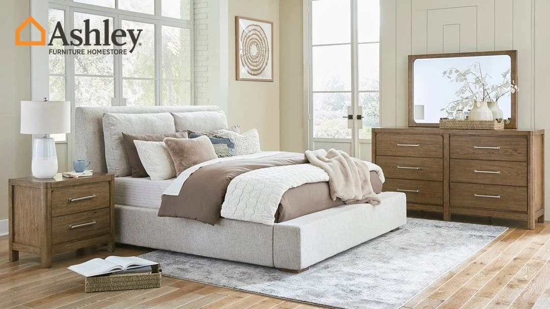 CABALYNN BEDROOM SET KING SIZE (193*203 CM) MADE FROM ENGINEERED WOOD